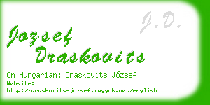 jozsef draskovits business card