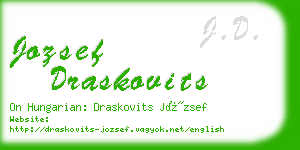 jozsef draskovits business card